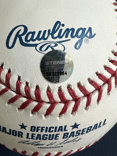 ROBIN YOUNT SIGNED OFFICIAL Mlb BASEBALL 12 STAT Hof Mvp 3142 Auto Steiner Coa