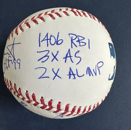 ROBIN YOUNT SIGNED OFFICIAL Mlb BASEBALL 12 STAT Hof Mvp 3142 Auto Steiner Coa