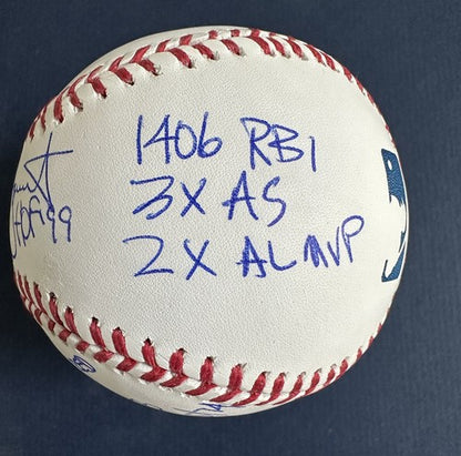 ROBIN YOUNT SIGNED OFFICIAL Mlb BASEBALL 12 STAT Hof Mvp 3142 Auto Steiner Coa