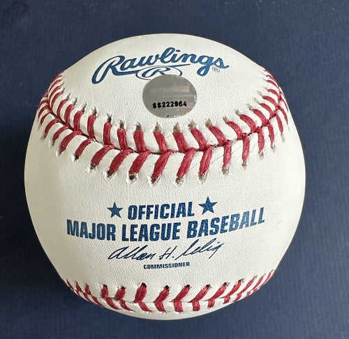 ROBIN YOUNT SIGNED OFFICIAL Mlb BASEBALL 12 STAT Hof Mvp 3142 Auto Steiner Coa