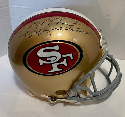 Joe Montana Signed Proline Helmet I Left My Heart In San Francisco Auto Steiner