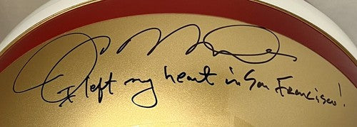 Joe Montana Signed Proline Helmet I Left My Heart In San Francisco Auto Steiner