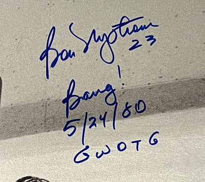 Bobby Nystrom Islanders Signed 1980 Stanley Cup GW Goal 11x14 Photo Framed JSA