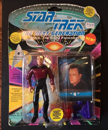 Star Trek The Next Generation Q & Lore Action Figure Playmates 2 Lot New Sealed