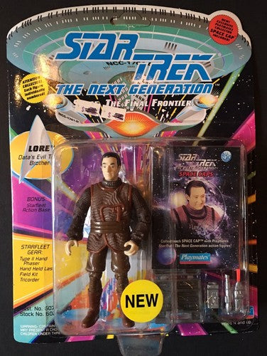 Star Trek The Next Generation Q & Lore Action Figure Playmates 2 Lot New Sealed
