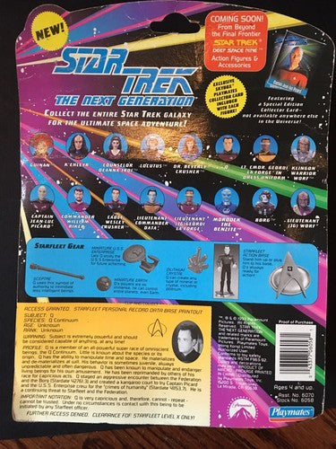 Star Trek The Next Generation Q & Lore Action Figure Playmates 2 Lot New Sealed