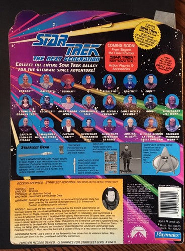 Star Trek The Next Generation Q & Lore Action Figure Playmates 2 Lot New Sealed
