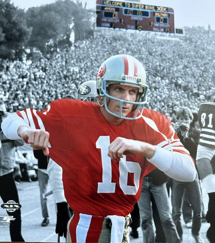 Joe Montana 49er’s Super Bowl XIX 16x20 Spotlight Photo File Licensed NFL Holo