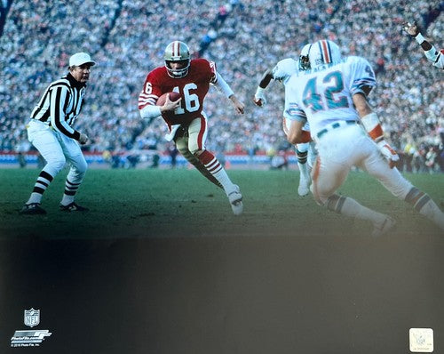 Joe Montana 49er’s 16x20 Photo File On The Run Vs Dolphins Licensed NFL Hologram