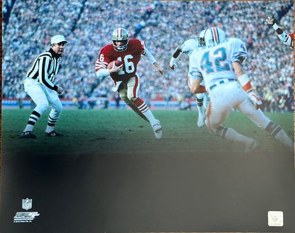 Joe Montana 49er’s 16x20 Photo File On The Run Vs Dolphins Licensed NFL Hologram