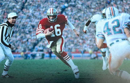 Joe Montana 49er’s 16x20 Photo File On The Run Vs Dolphins Licensed NFL Hologram