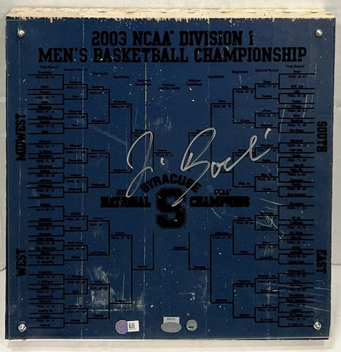 Jim Boeheim Signed 2003 Syracuse Ncaa Champs Basketball Game Used Floor Steiner