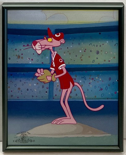 The Pink Panther Baseball 12x15 Framed Sericel Animation Art MGM 1999