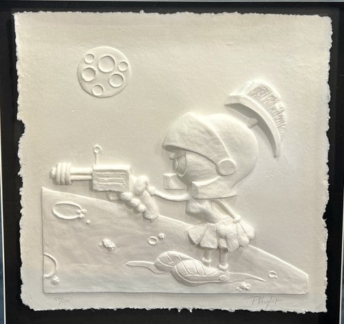 Marvin The Martian Duck Dodgers Framed 16x17 Paper Sculpture Art Warner Bros LE