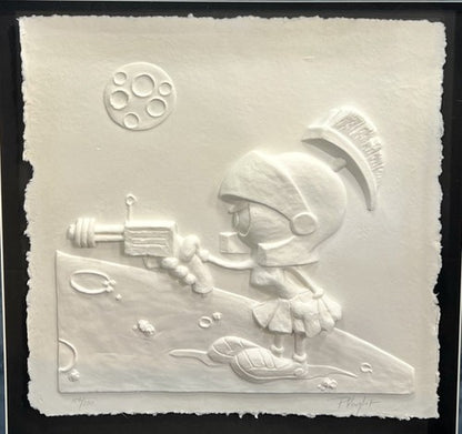 Marvin The Martian Duck Dodgers Framed 16x17 Paper Sculpture Art Warner Bros LE
