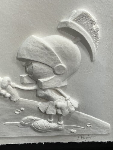 Marvin The Martian Duck Dodgers Framed 16x17 Paper Sculpture Art Warner Bros LE