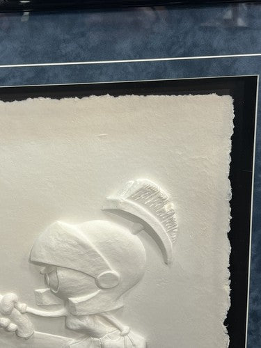Marvin The Martian Duck Dodgers Framed 16x17 Paper Sculpture Art Warner Bros LE