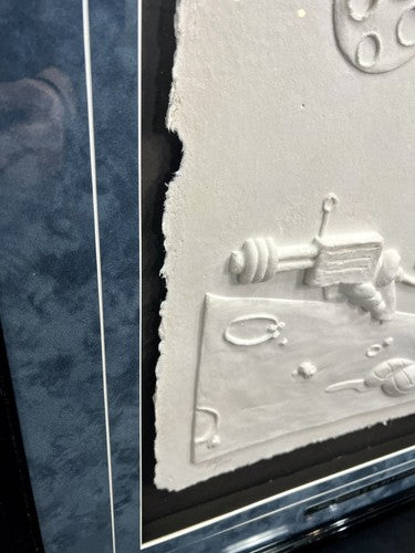Marvin The Martian Duck Dodgers Framed 16x17 Paper Sculpture Art Warner Bros LE