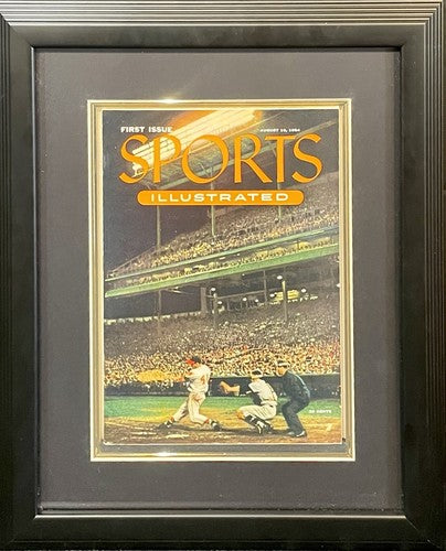 Sports Illustrated Magazine First Issue 1954 Framed 15x19 Eddie Mathews Gem Mint