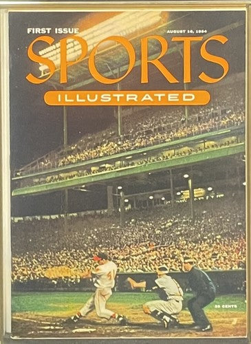 Sports Illustrated Magazine First Issue 1954 Framed 15x19 Eddie Mathews Gem Mint