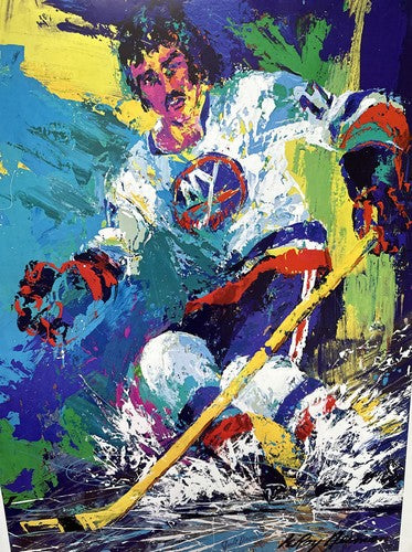 Jude Drouin Ny Islanders Original 1975 Leroy Neiman Lithograph Poster W/ SEAL