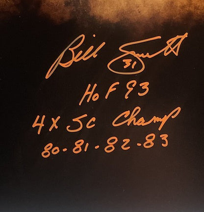Billy Smith Signed 16x20 Framed Stat Photo 4x Stanley Cup Champ Hof 93 PSA /31