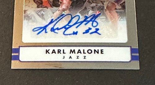 Karl Malone 2016-17 Donruss Optic Hall Dominator Signed Gem Mint Auto /25 Jazz