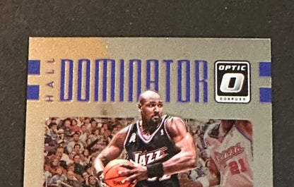 Karl Malone 2016-17 Donruss Optic Hall Dominator Signed Gem Mint Auto /25 Jazz