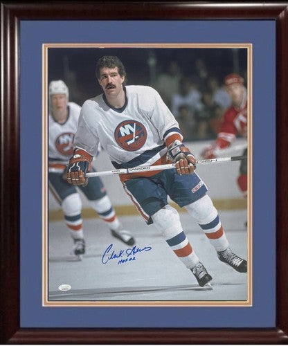 Clark Gillies Signed 16x20 Framed Photo HoF 02 Islanders Autograph JSA COA