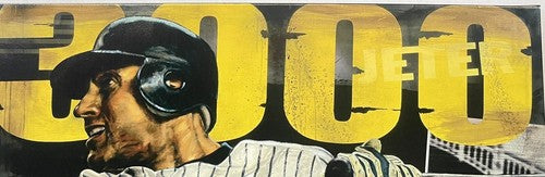 Derek Jeter Yankees 3000 Hit Signed Stephen Holland Framed Canvas Auto Steiner