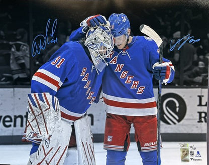 Igor Shesterkin & Adam Fox Rangers signed 16x20 Framed Photo Fanatics Auto /131