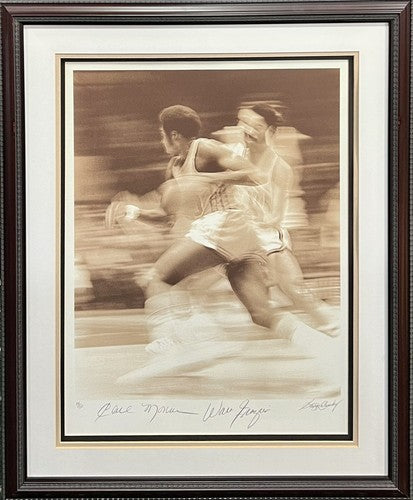 Walt Frazier Earl Monroe Signed 16x20 Photo Framed LE Kalinsky Photo Auto COA