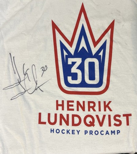 Henrik Lundqvist #30 Signed Ny York Rangers Hockey Shirt Procamp Auto CBM COA