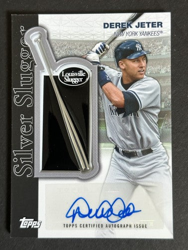 Derek Jeter 2022 Topps Signed Silver Slugger Patch Mint Auto 7/10 Yankees Hof