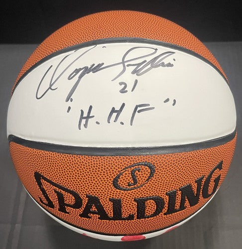 Dominique Wilkins Signed Handprint Spalding Basketball Auto Steiner NBA HoF #21