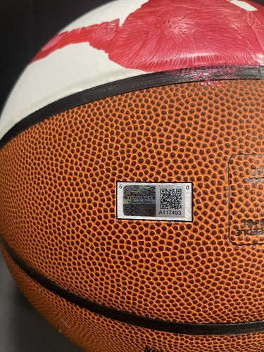Dominique Wilkins Signed Handprint Spalding Basketball Auto Steiner NBA HoF #21