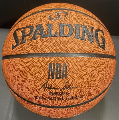 Dominique Wilkins Signed Handprint Spalding Basketball Auto Steiner NBA HoF #21