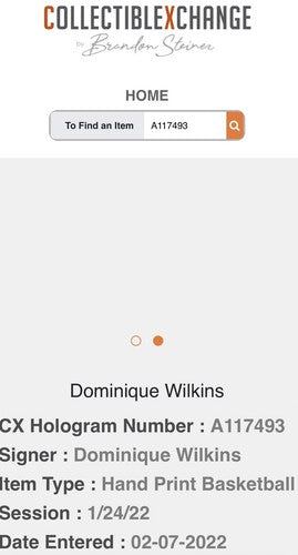 Dominique Wilkins Signed Handprint Spalding Basketball Auto Steiner NBA HoF #21