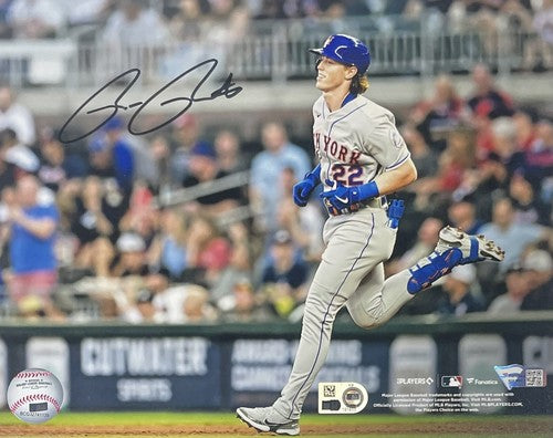 Brett Baty Signed Mets 8x10 Framed Photo 1st AB 1st Home Run Auto Fanatics MLB