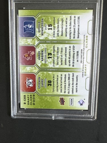 2009 Upper Deck Green Edition Draft Rookie Stephen Curry Harden Rc /50 Psa 8 MT