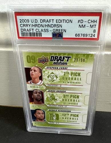 2009 Upper Deck Green Edition Draft Rookie Stephen Curry Harden Rc /50 Psa 8 MT