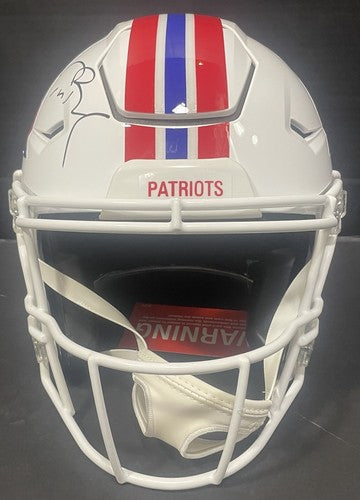 Tom Brady Signed Patriots Throwback Speed Flex Authentic Helmet Auto Fanatics