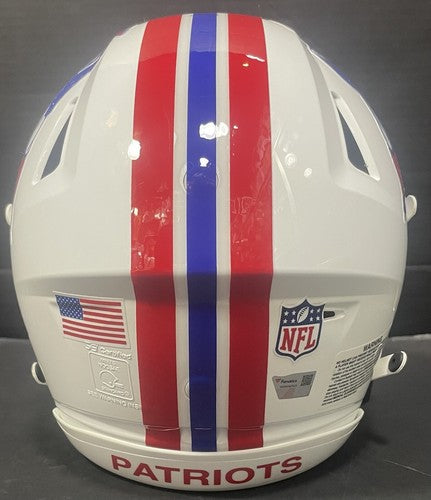 Tom Brady Signed Patriots Throwback Speed Flex Authentic Helmet Auto Fanatics