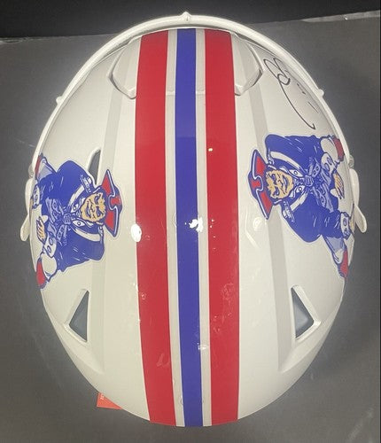 Tom Brady Signed Patriots Throwback Speed Flex Authentic Helmet Auto Fanatics
