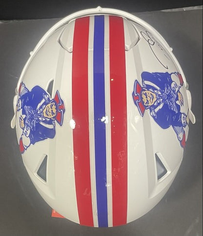 Tom Brady Signed Patriots Throwback Speed Flex Authentic Helmet Auto Fanatics