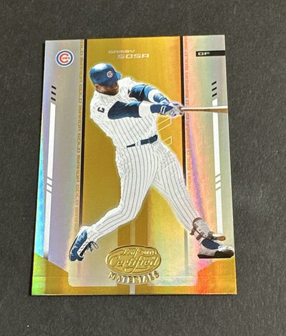 2004 Leaf Certified Materials Gold Mirror 11/ 25 Sammy Sosa Mint