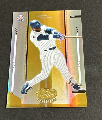 2004 Leaf Certified Materials Gold Mirror 11/ 25 Sammy Sosa Mint