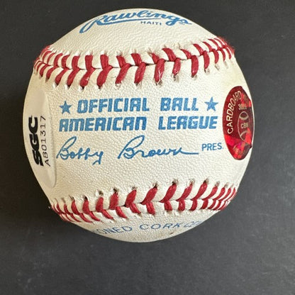 JIM CATFISH HUNTER Signed Official A.L MLB Baseball HOF AUTOGRAPH SGC AUTH COA