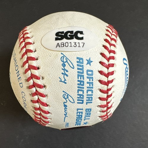 JIM CATFISH HUNTER Signed Official A.L MLB Baseball HOF AUTOGRAPH SGC AUTH COA