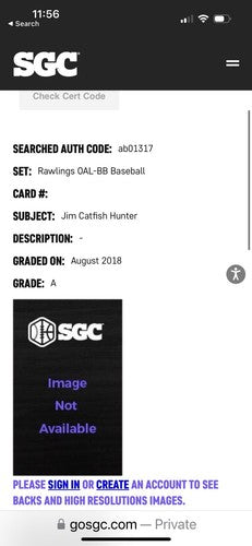 JIM CATFISH HUNTER Signed Official A.L MLB Baseball HOF AUTOGRAPH SGC AUTH COA